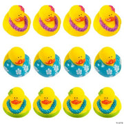 Luau Rubber Duckies - 12 Pieces