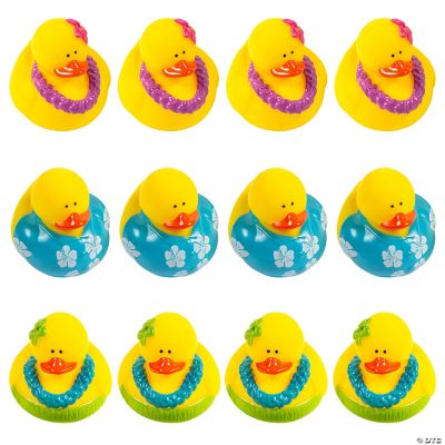 Luau Rubber Duckies - 12 Pieces