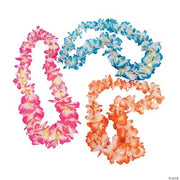 Deluxe Jumbo Two-Tone Flower Leis - 12 Pieces