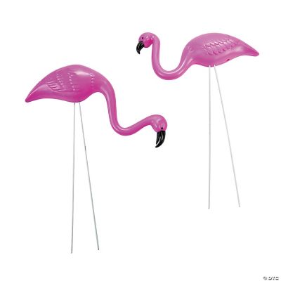 Mini Flamingo Yard Decorations - 2 Pieces