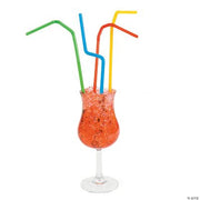 Bright Color Plastic Bendable Straws - 144 Pieces