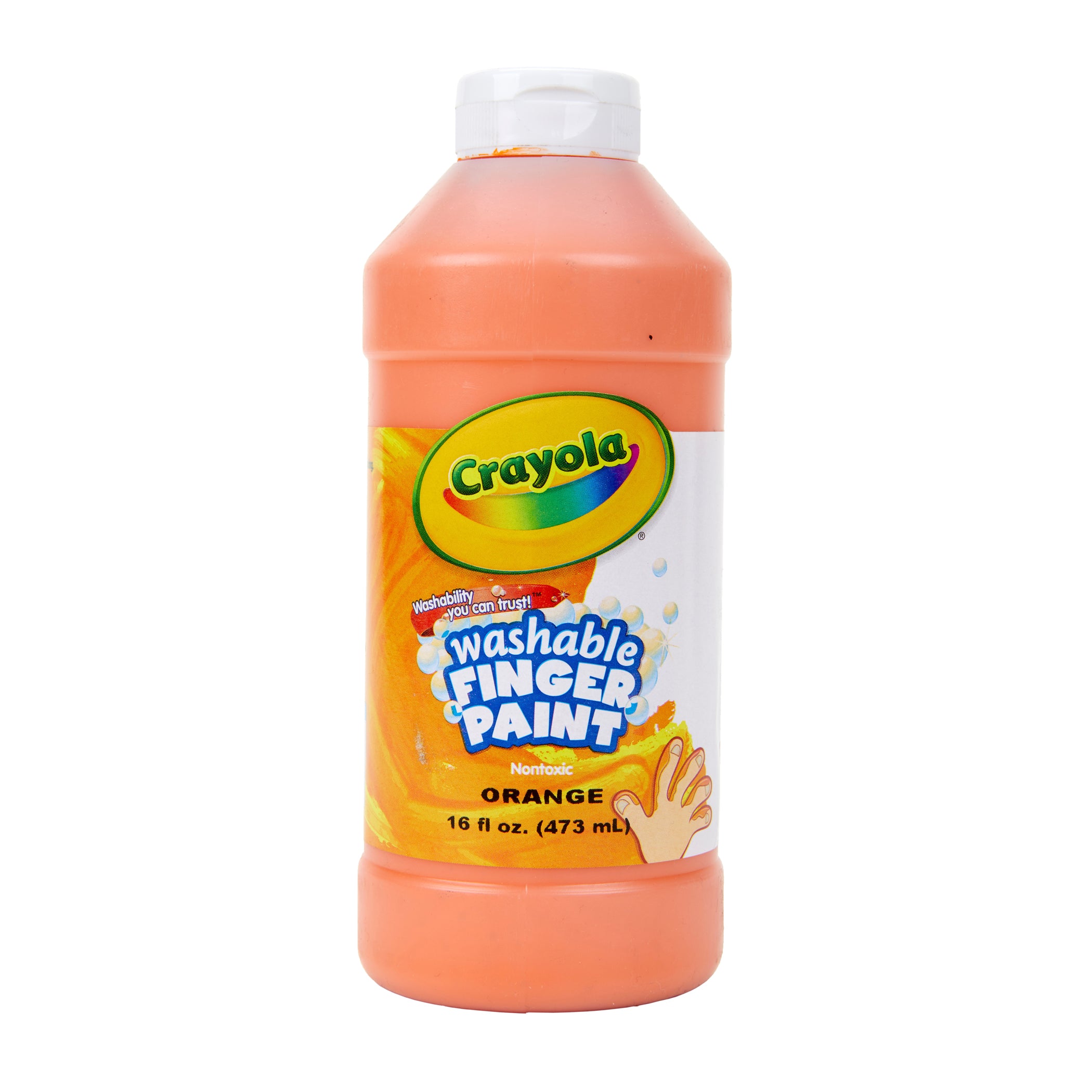 Washable Finger Paint, Orange, 16 oz