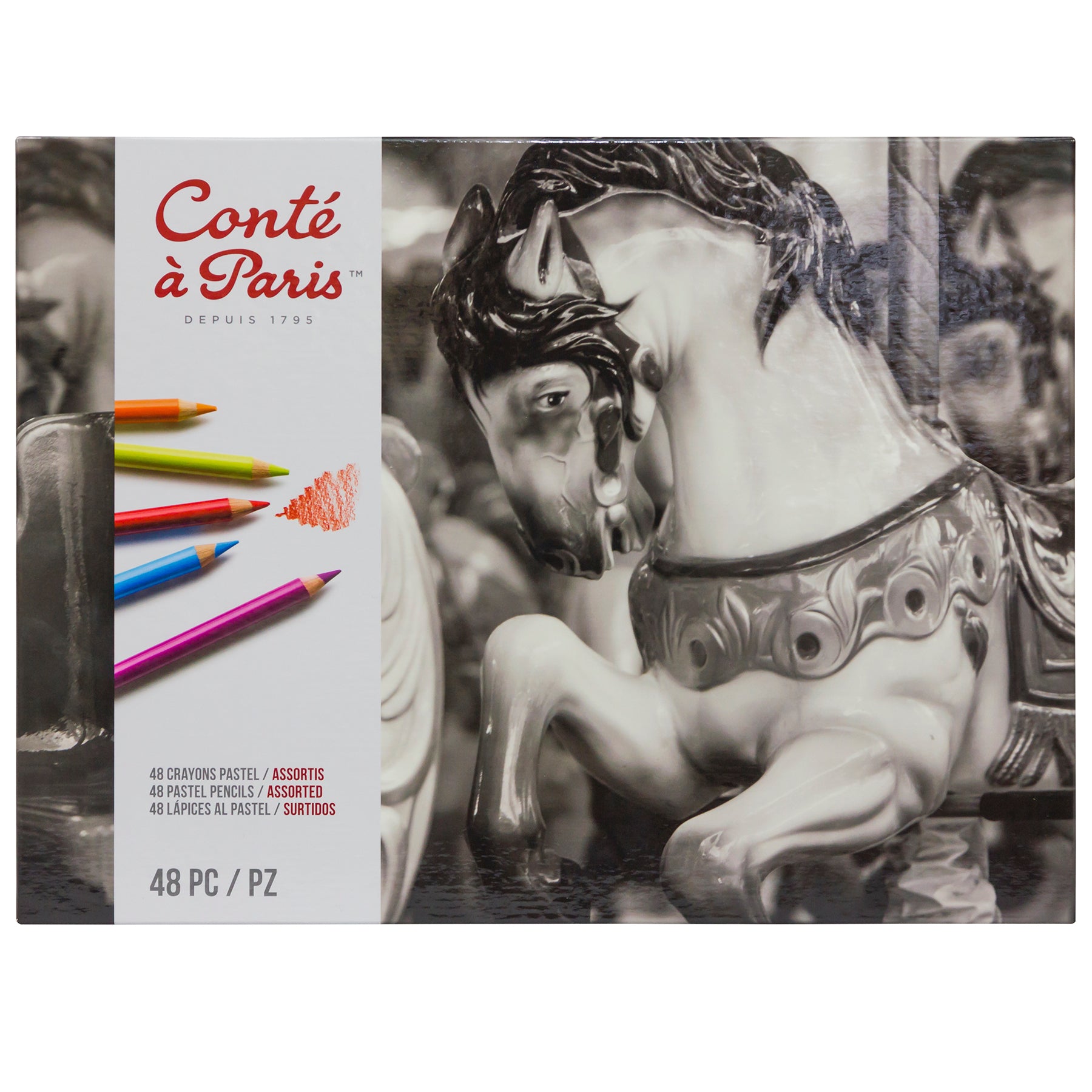 Pastel Pencils, Assorted Box, Set of 48