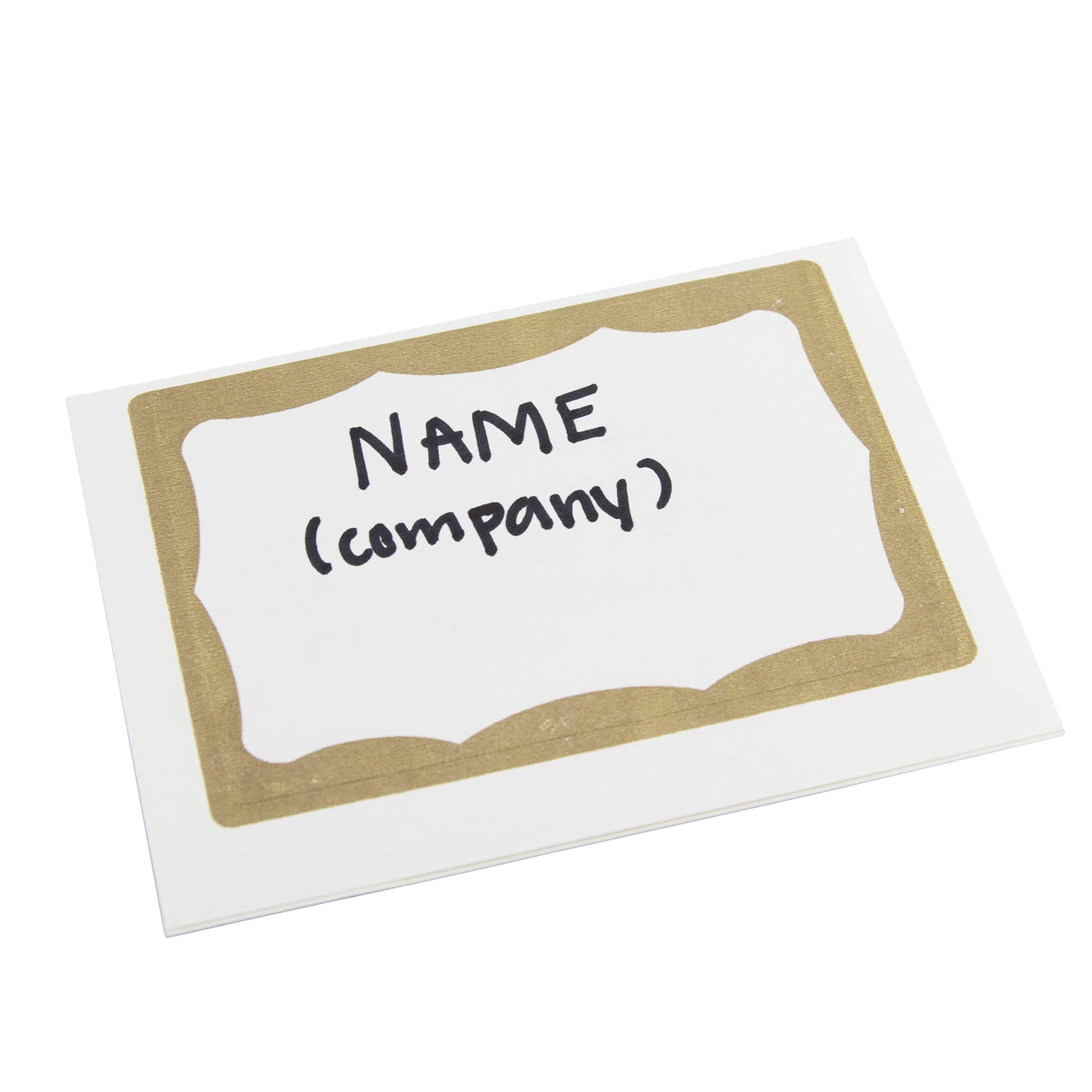 Adhesive Badges, Gold Border, Pack of 100