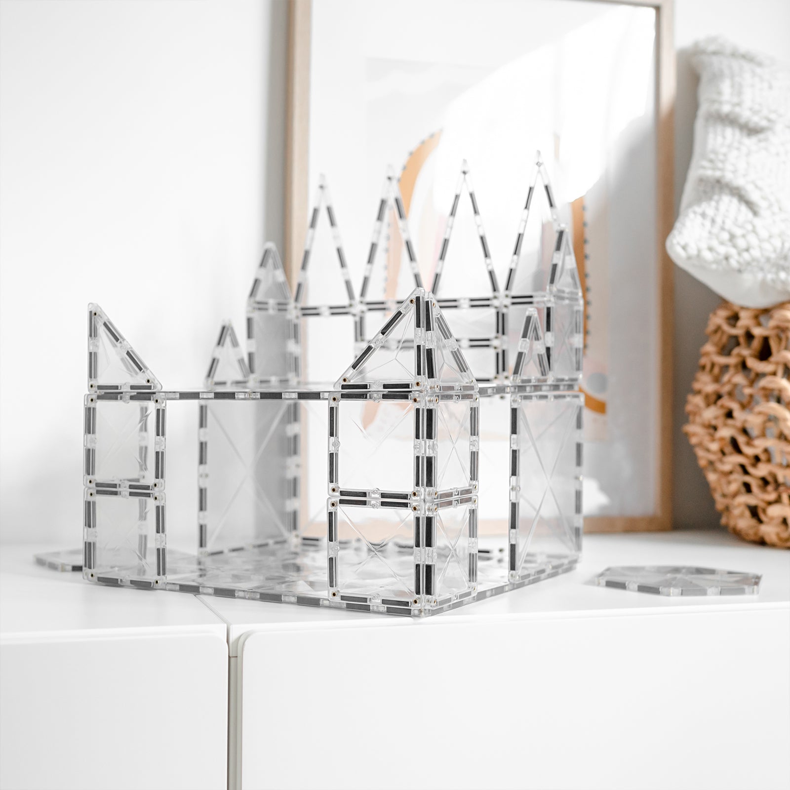 Magnetic Tiles Clear Base Plate Pack, 2 Pieces