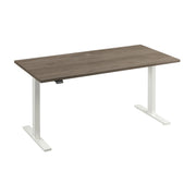 Bush Business Furniture Move 60 Series 60W x 30D Electric Height Adjustable Standing Desk in Modern Hickory with White Base - 59.45" Width x 29.37" Depth x 27.44" Height