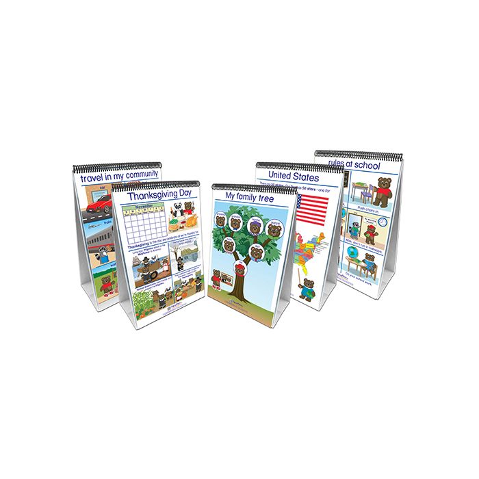 Early Childhood Social Studies Readiness Flip Chart Set - Set of 5 - Spanish Edition