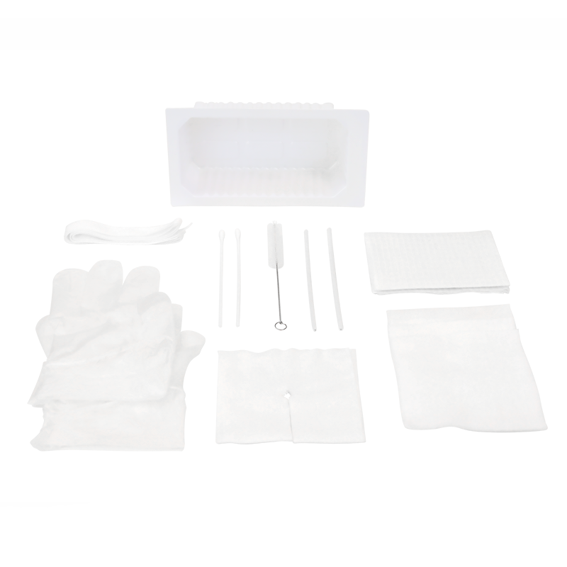 Tracheostomy Care Kit - One Compartment Tray with Vinyl Gloves, 20 Quantity per Case