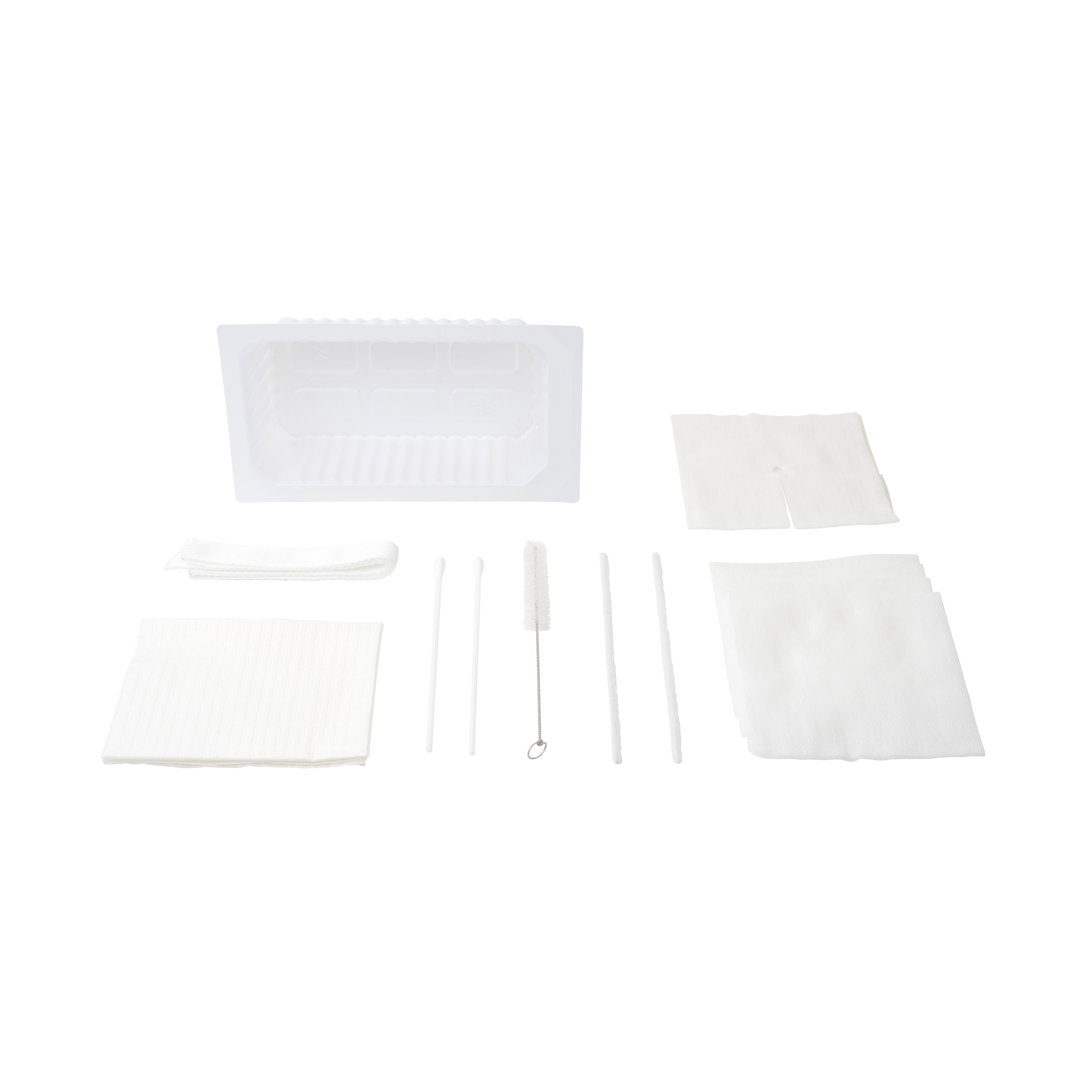 Tracheostomy Care Kit - One Compartment Tray with No Gloves, 20 Quantity per Case