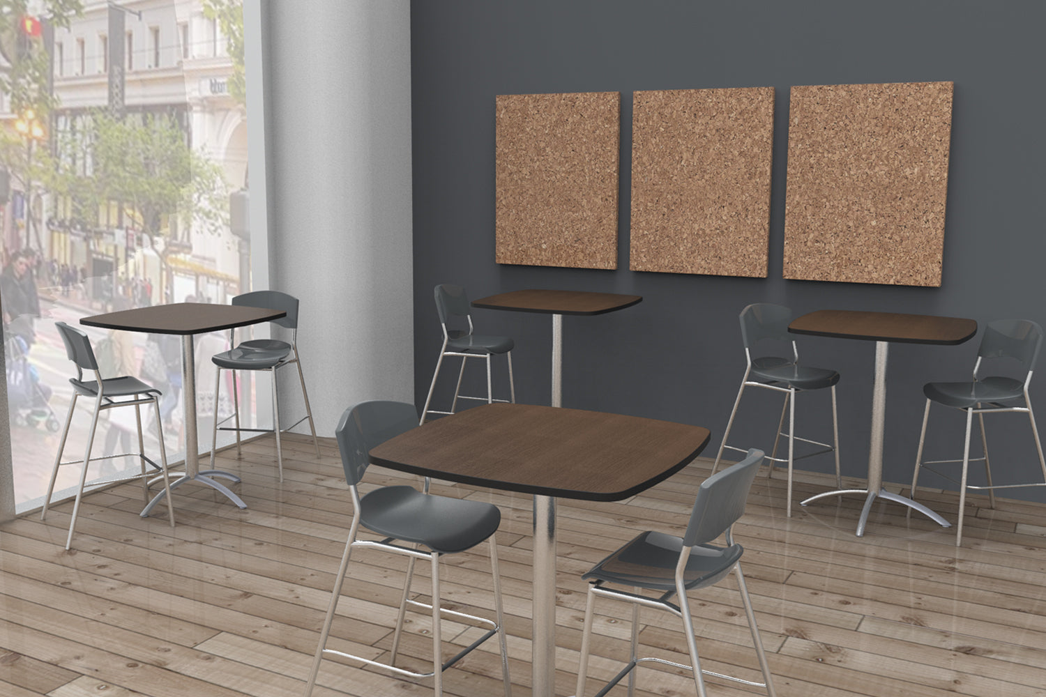 iDesign™ Frameless Cork Bulletin Board, 36" x 46"