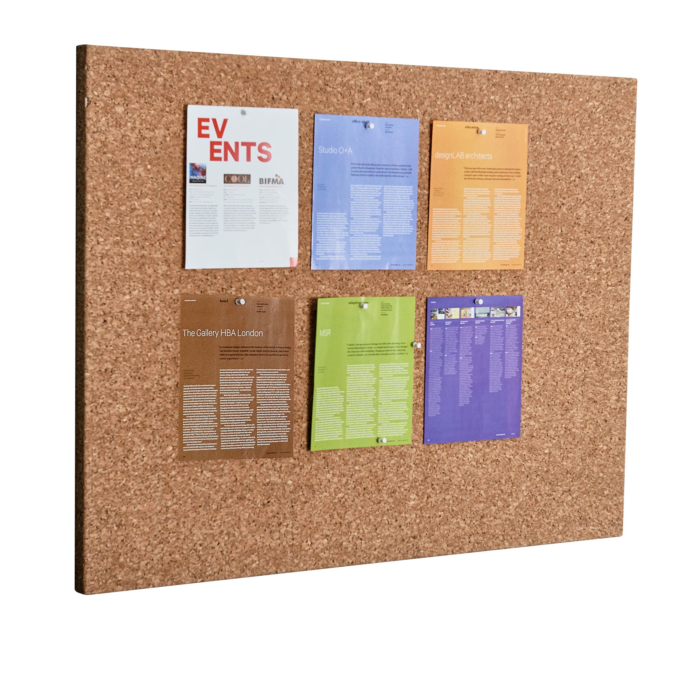 iDesign™ Frameless Cork Bulletin Board, 36" x 46"