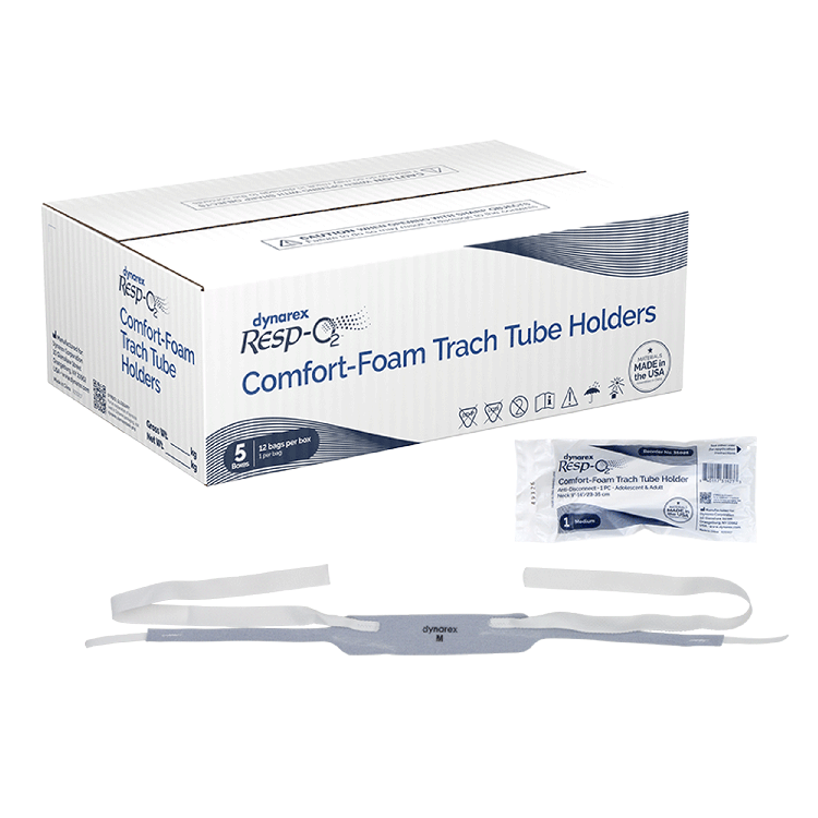Comfort-Foam Trach Tube Holder - Anti Disconnect, 1 Piece, Medium/Adolescent and Adult, 9"-14" Neck Size - 12 Pieces per Box, 5 Boxes per Case