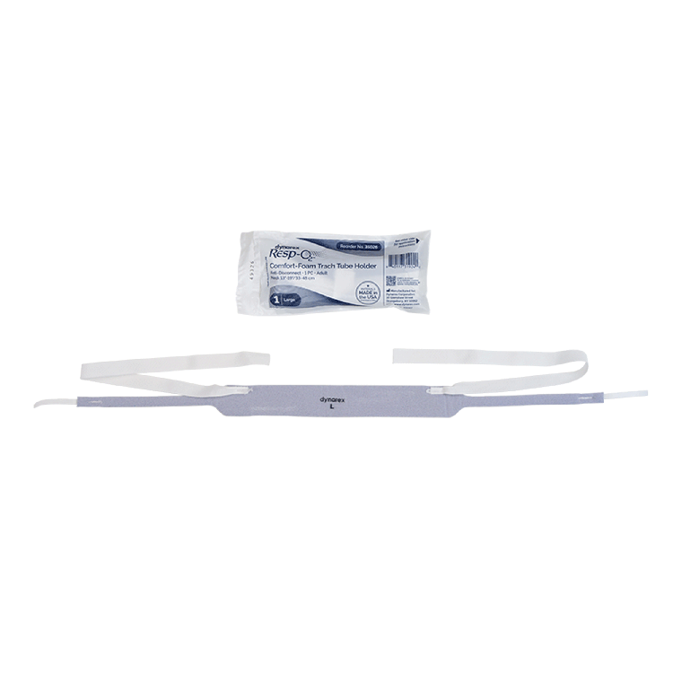 Comfort-Foam Trach Tube Holder - Anti Disconnect, 1 Piece, Large/Adult, 13"-19” Neck Size - 12 Pieces per Box, 5 Boxes per Case