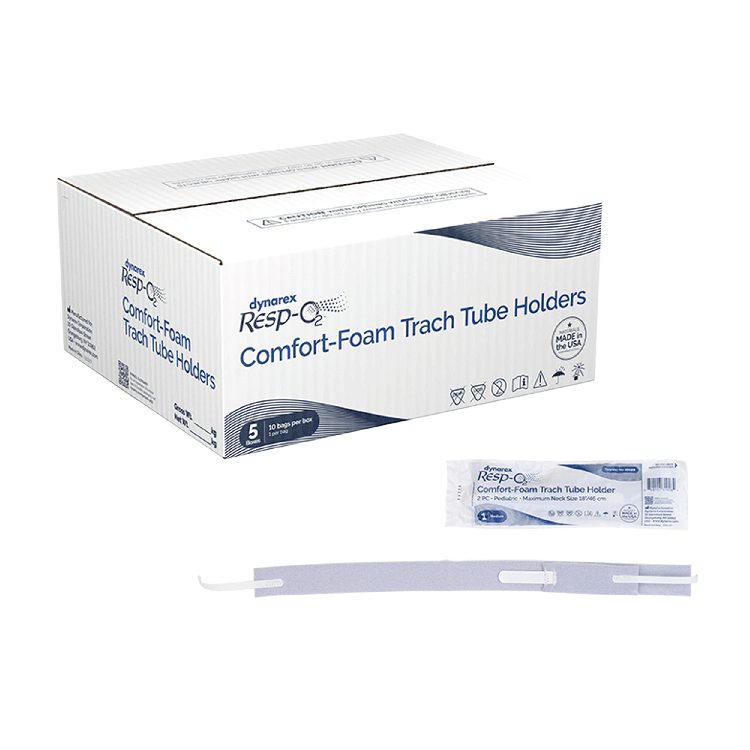 Comfort-Foam Trach Tube Holder, 2-Piece, Medium/Pediatric, 18" Neck Size - 10 Pieces per Box, 5 Boxes per Case