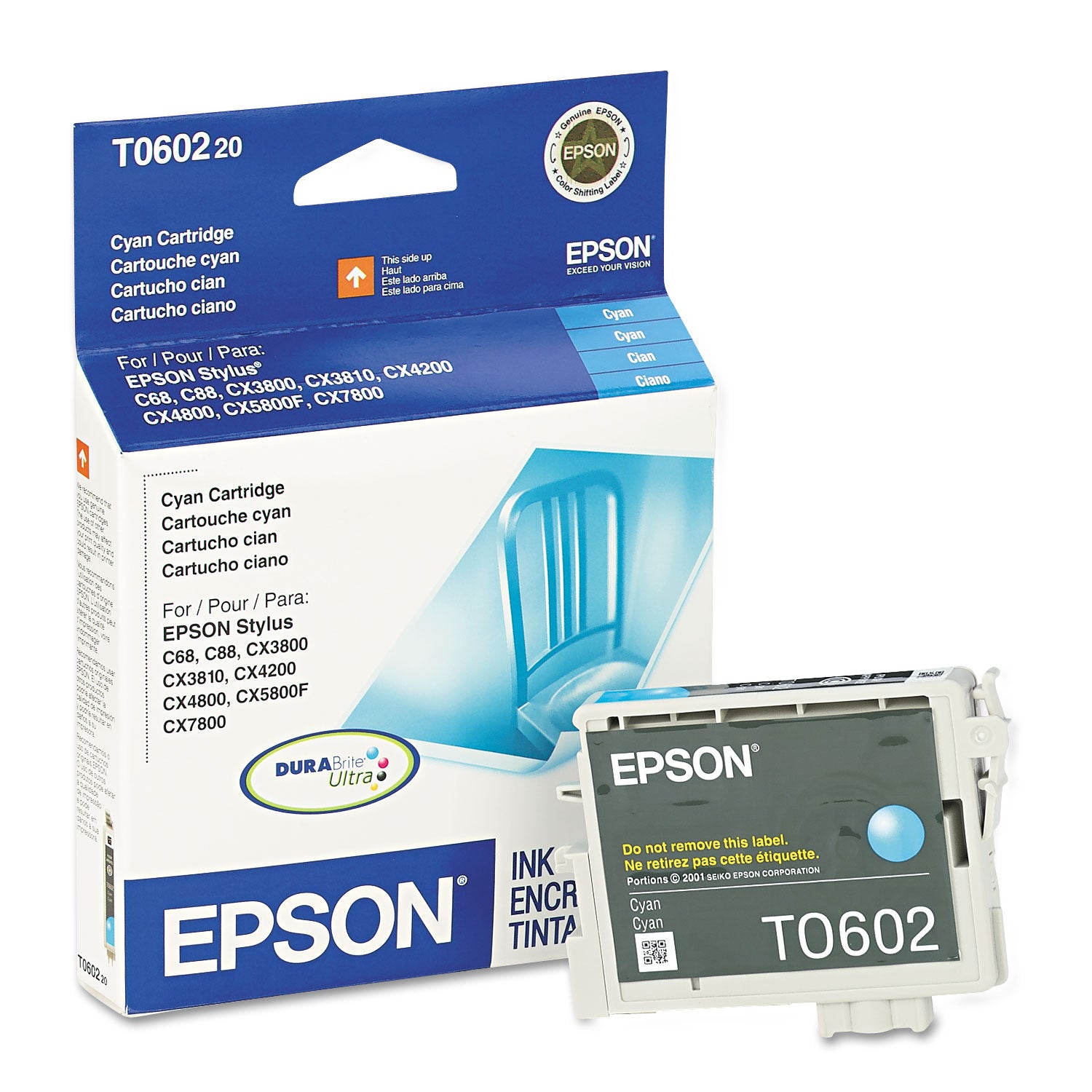 Epson DURABrite Original Inkjet Ink Cartridge - Cyan - 1 Each - Inkjet - Cyan - 1 Each