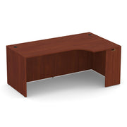 OfficeSource Laminate Right Desk Shell with Corner Extension - 71" X 30" - Cherry