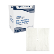Tracheostomy Drain Sponges, Non-Woven, 4"x4", 6-ply - 25 Quantity per Box, 12 Boxes per Case