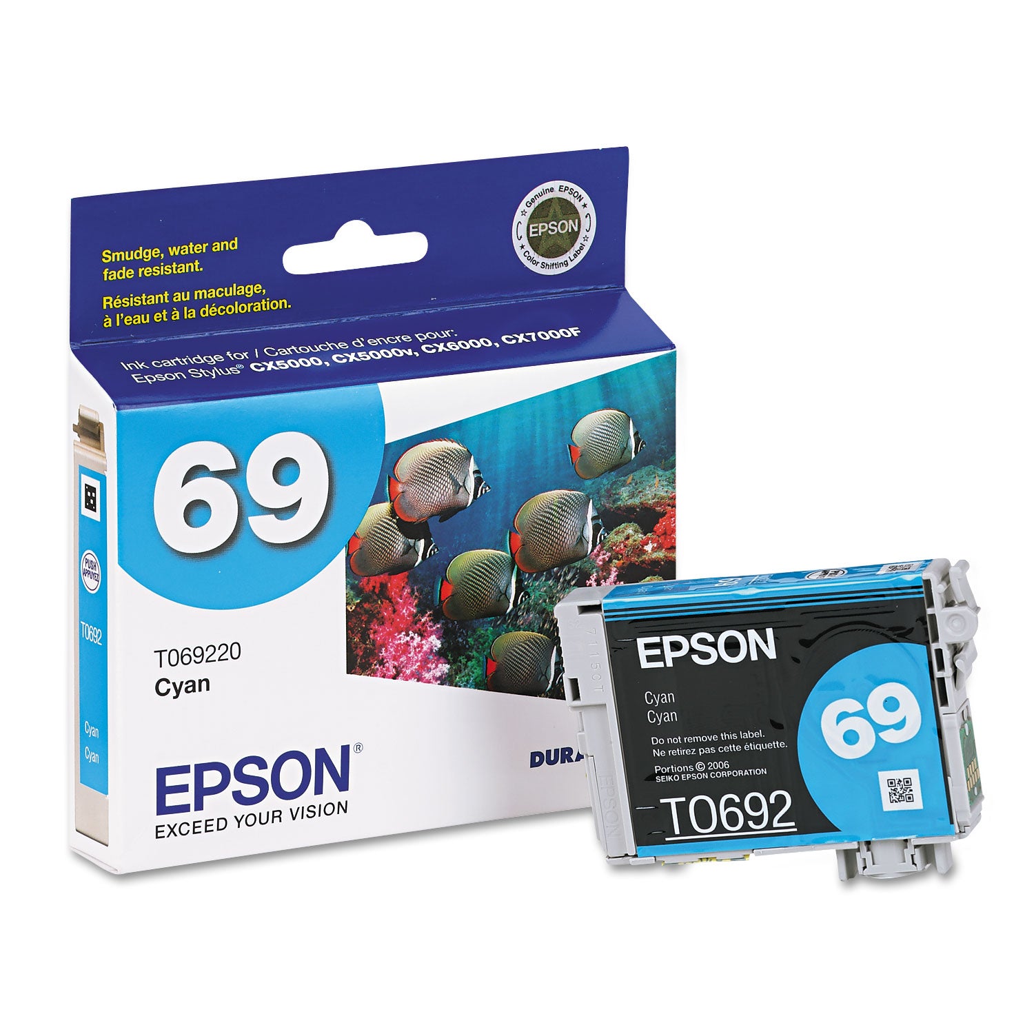 Epson DURABrite Original Inkjet Ink Cartridge - Cyan - 1 Each - 350 Pages