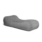 Jaxx Arlo Chaise Lounger Foam Bean Bag Chair - Premium Chenille, Grey