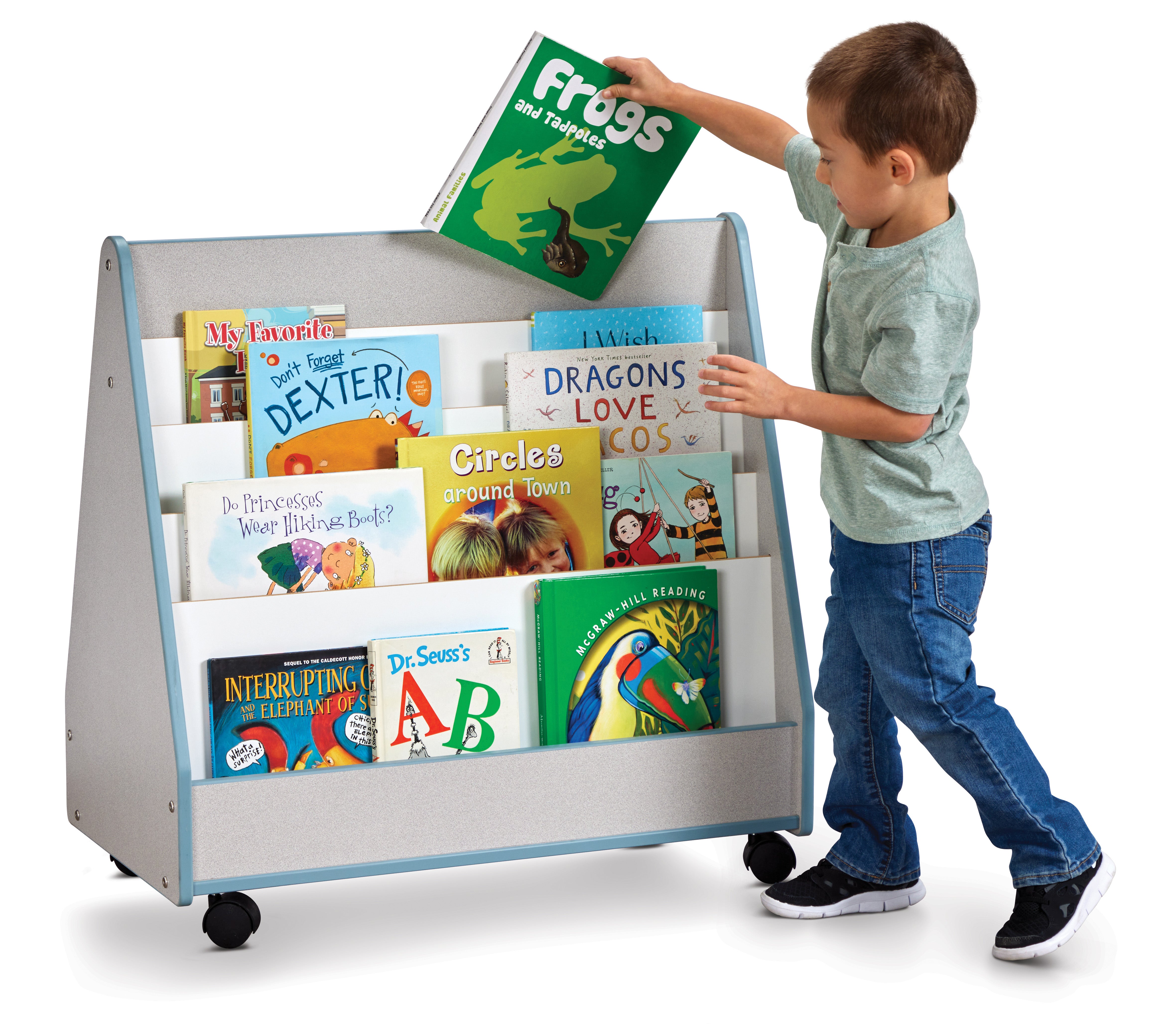 Rainbow Accents® Double Sided Pick-a-Book Stand - Mobile - Purple