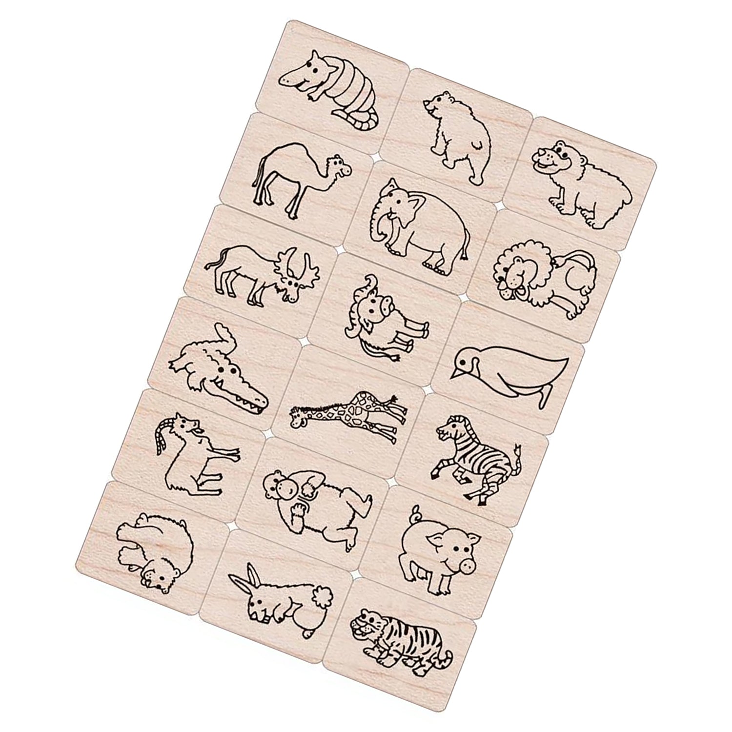 Ink 'n' Stamp Fun Animals Stamps, Set of 18