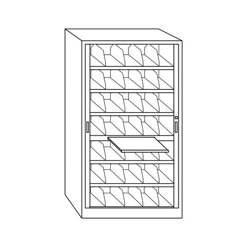 File Harbor, 7-Tier, Pull-Out Reference Shelf, 42" W x 83" H