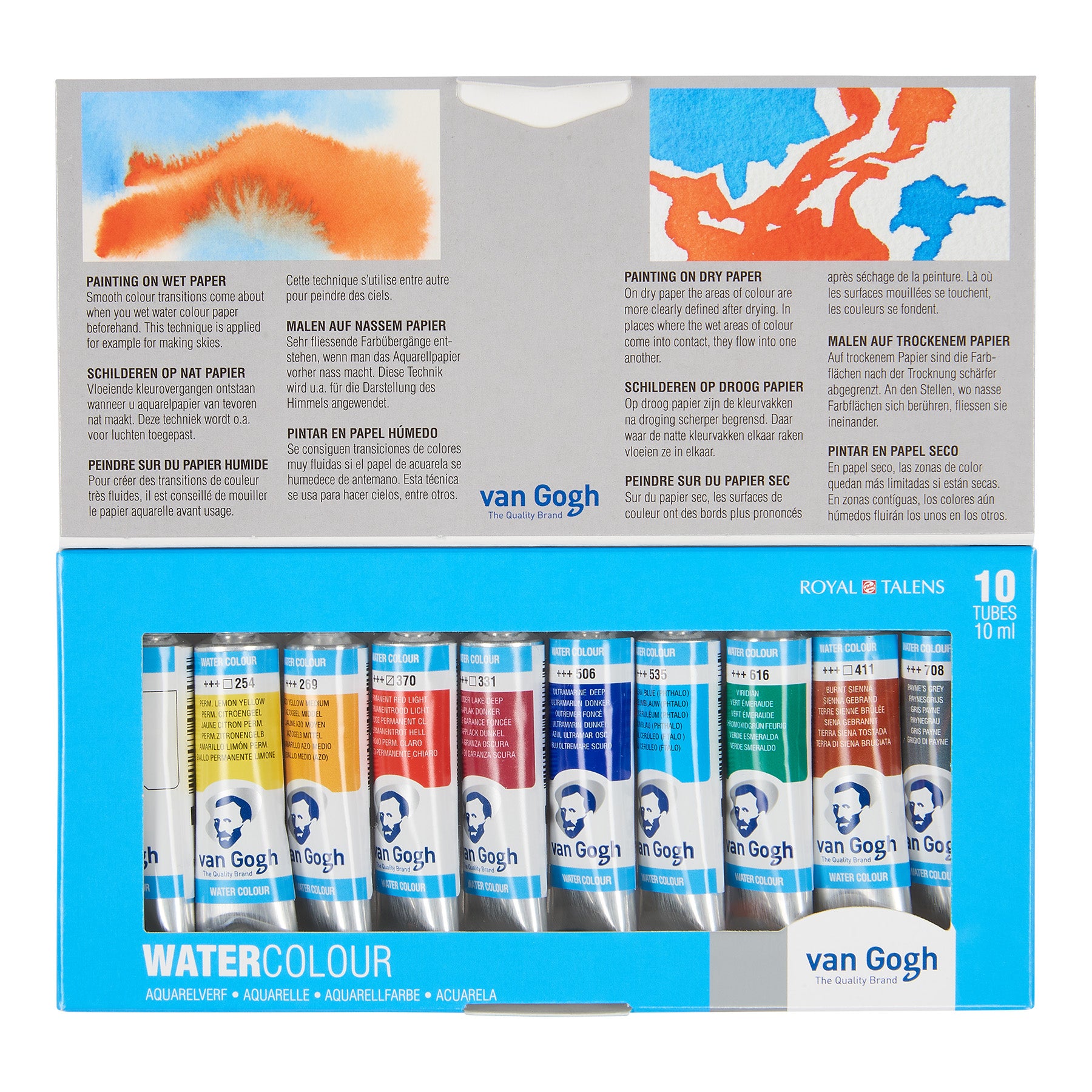 Watercolor Tube Set, 10 x 10mL, General Selection