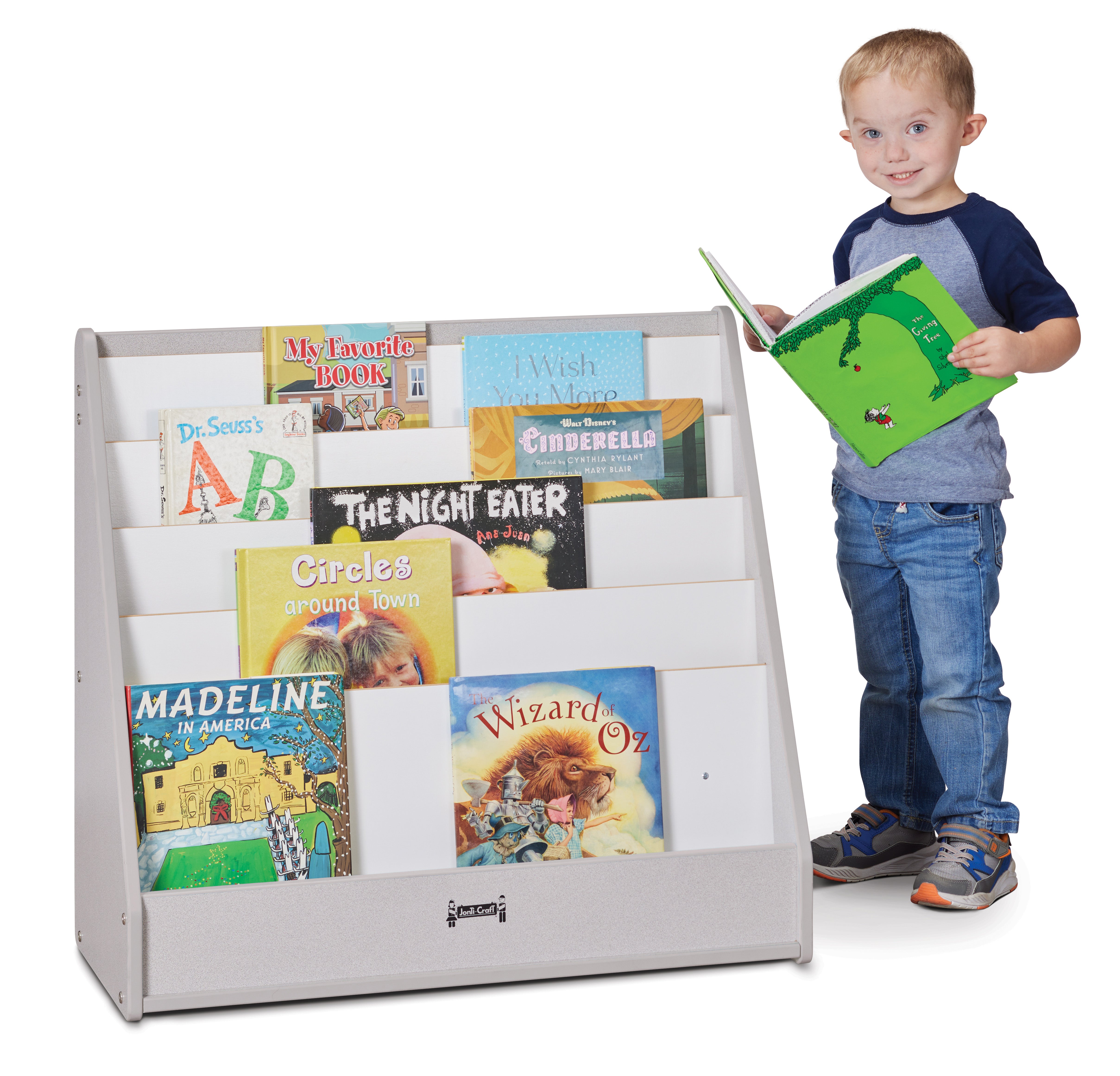 Rainbow Accents® Flushback Pick-a-Book Stand  - Gray