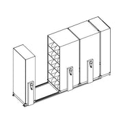 Mobile Lite Typical 14' x 4'; Heavy-Duty Filing, 5-Tier, Locking System, 1,039 LFI