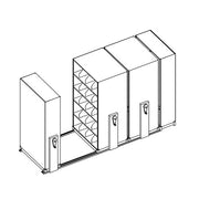 Mobile Lite Typical 14' x 5'; Heavy-Duty Filing, 5-Tier, Locking System, 1,399 LFI