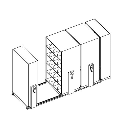 Mobile Lite Typical 14' x 5'; Heavy-Duty Filing, 5-Tier, Locking System, 1,399 LFI