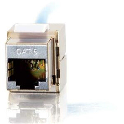C2G 35212 180° Cat6 RJ45 UTP Shielded Keystone Jack - Silver