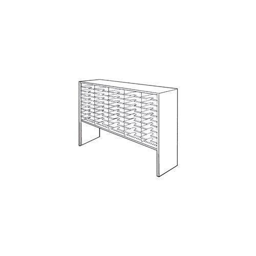Mailflow Systems Sorter, Open Back w/ 9" Elevation; 30 Sorting Pockets 15”D without Plexi Doors