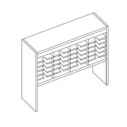 Mailflow Systems Sorter, Open Back w/17" Elevation; 24 Sorting Pockets 15”D without Plexi Doors