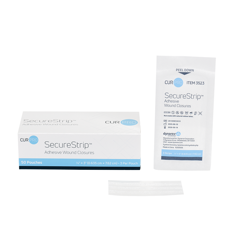 SecureStrip Adhesive Wound Closures - Sterile, 1/4" x 3" - 50 pcs per Box/4 boxes per Case