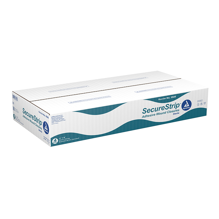 SecureStrip Adhesive Wound Closures - Sterile, 1/2" x 4" - 50 pcs per Box/4 boxes per Case