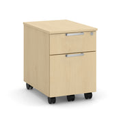 OfficeSource Laminate Mobile Box and File Pedestal - Maple
