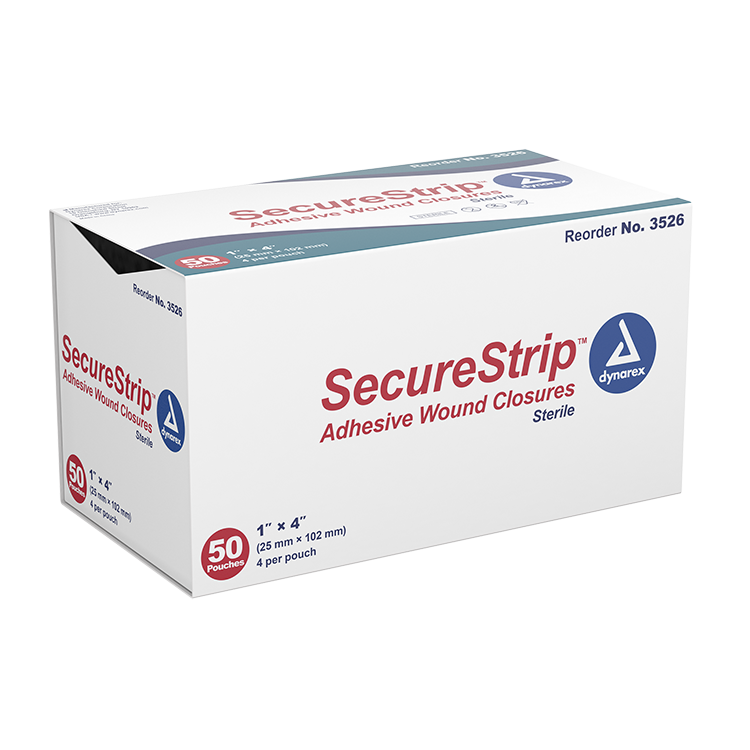 SecureStrip Adhesive Wound Closures - Sterile, 1" x 4" - 50 pcs per Box/4 boxes per Case