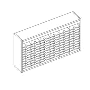 Mailflow Systems Sorter, Open Back; 66 Sorting Pockets 15”D without Plexi Doors