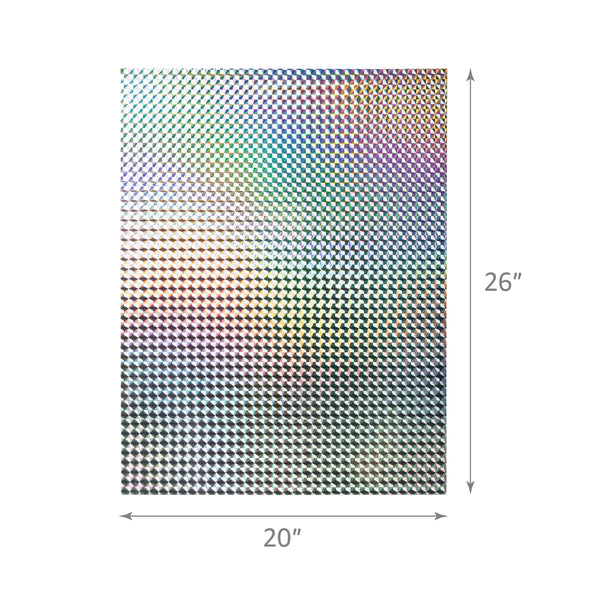 Holographic Poster Board / 12 pt  20"x26" - Mosaic Silver