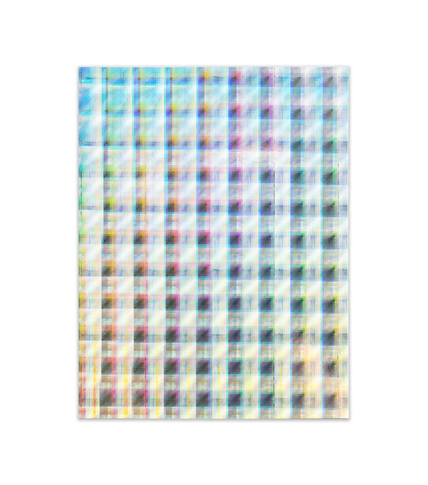 Holographic Poster Board / 12 pt  20"x26" - Plaid Silver