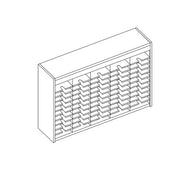 Mailflow Systems Sorter, Open Back; 55 Sorting Pockets 15”D without Plexi Doors
