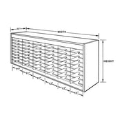 Mailflow Systems Sorter, Open Back; 54 Sorting Pockets 15”D without Plexi Doors