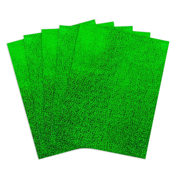 Holographic Self-Adhesive Paper - 8.5"x11" , 25 Sheets, Sparkle - Green