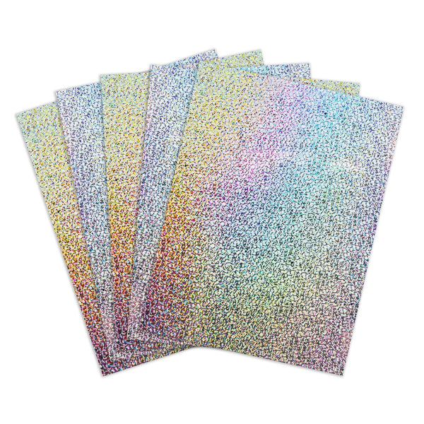 Holographic Self-Adhesive Paper - 8.5"x11" , 25 Sheets, Sparkle - Silver
