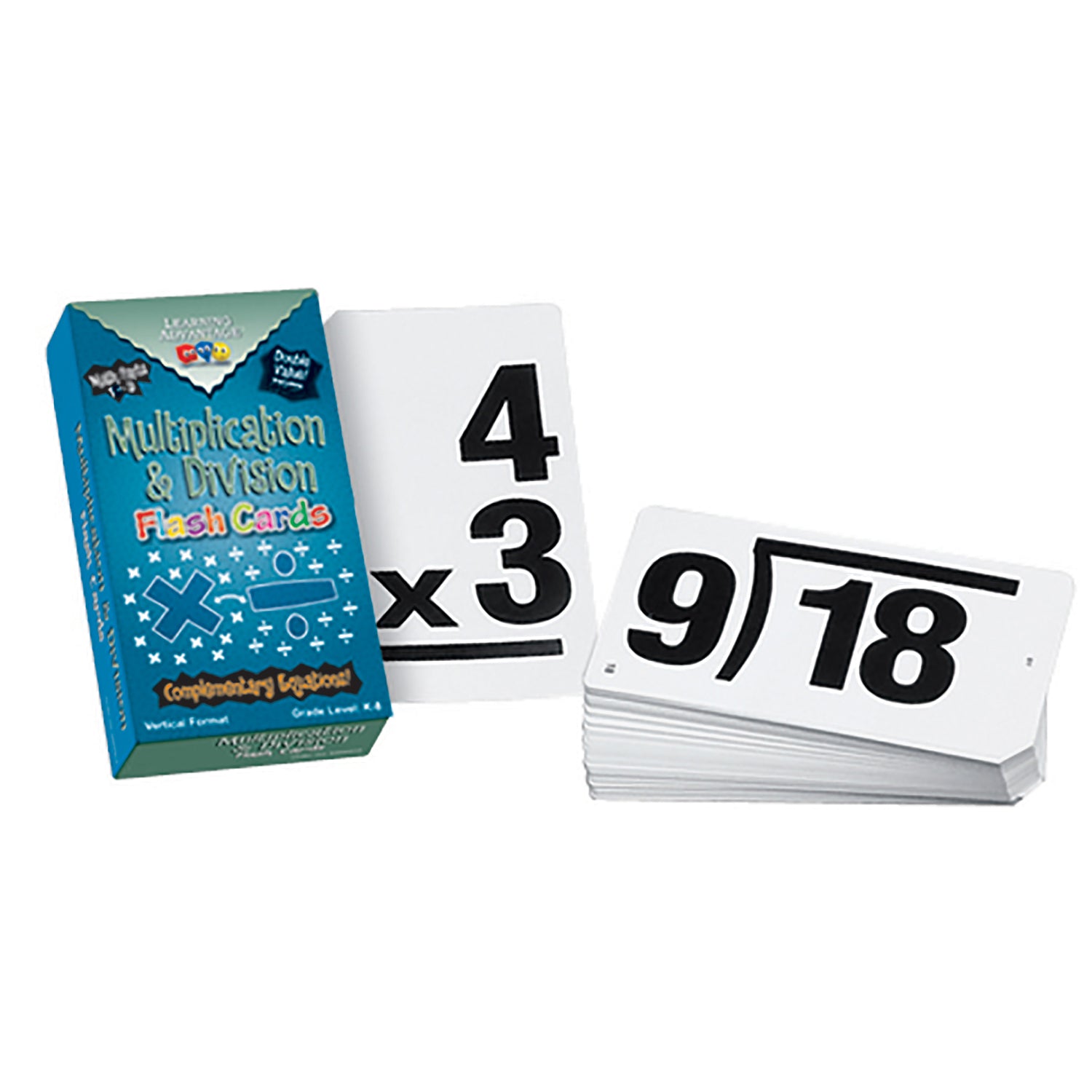 Double-Value Vertical Flash Cards - Multiplication & Division Set - Set of 81