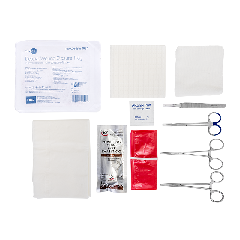 Deluxe Wound Closure Trays - 1 pc per Box/20 boxes per Case