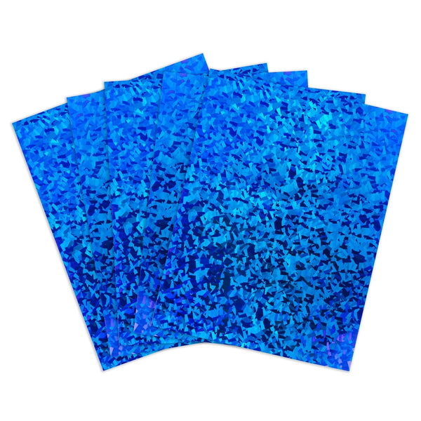 Holographic Card Stock - 8.5"x11" , 10pt, 5 Sheets, Menagerie - Blue