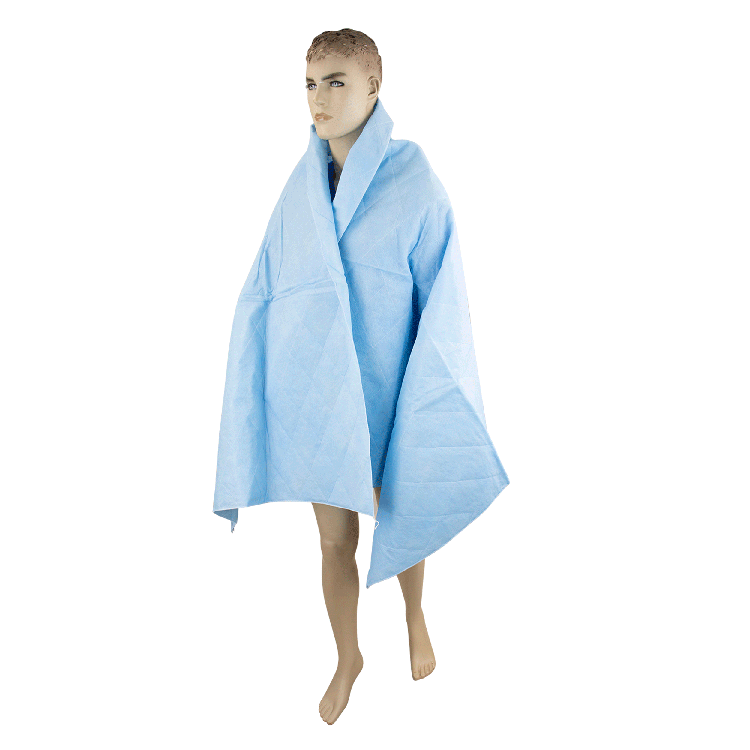 Disposable Blue Non-Woven Blanket, 44" x 84" - 30 Boxes per Case
