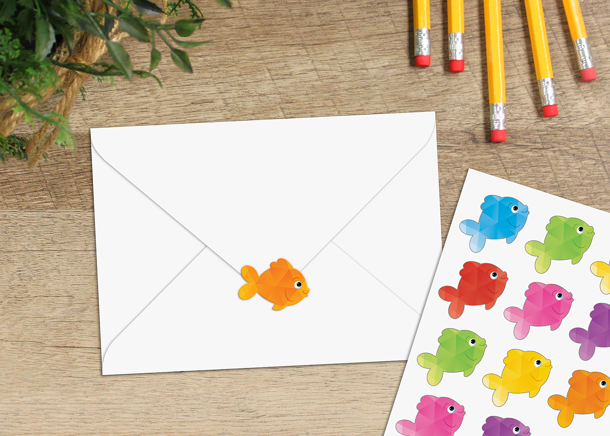 Colorful Fish Stickers